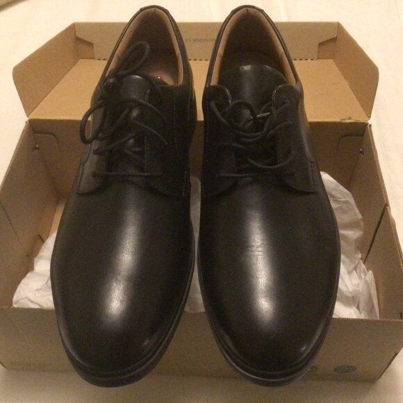 Clarks Lace Up Dress/Casual Shoes Un Tailor Tie Model Black 12W - Picture 1 of 6